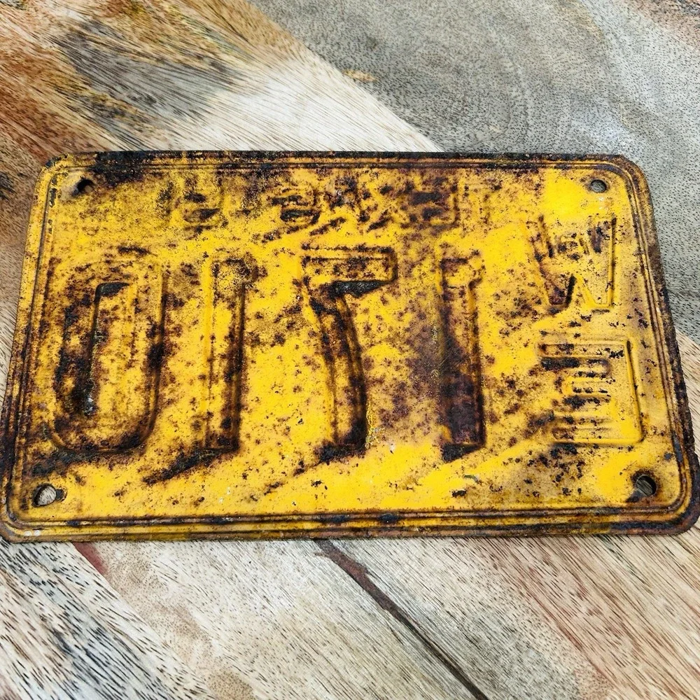 VINTAGE 1951 TEXAS Automobile Car LICENSE PLATE WE 1710 Passenger Antique